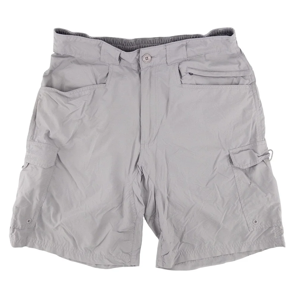 Cabelas Mens Large Guidewear Cargo Shorts Gray Nylon Lightweight Hiking Gorpcore